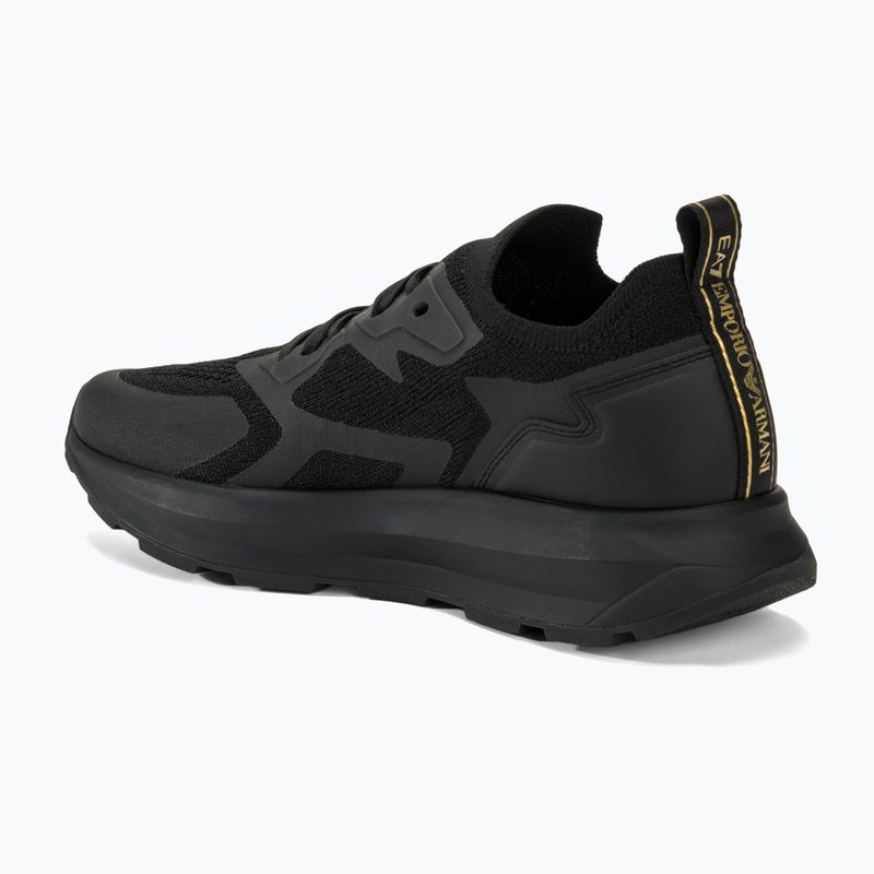 Cipő EA7 Emporio Armani Black & White Altura Knit triple black/gold 3