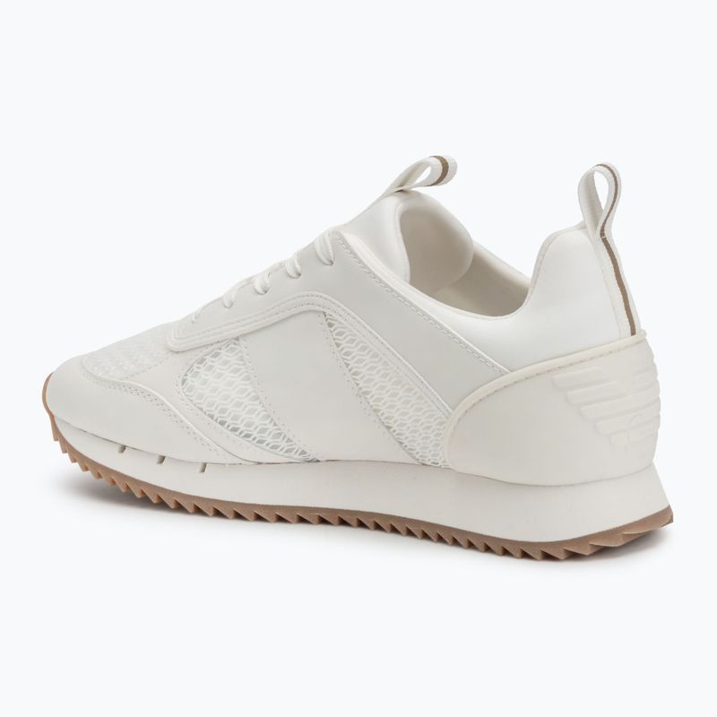 EA7 Emporio Armani Fekete-fehér cipő tripla fűzős fehér/arany cipők 3