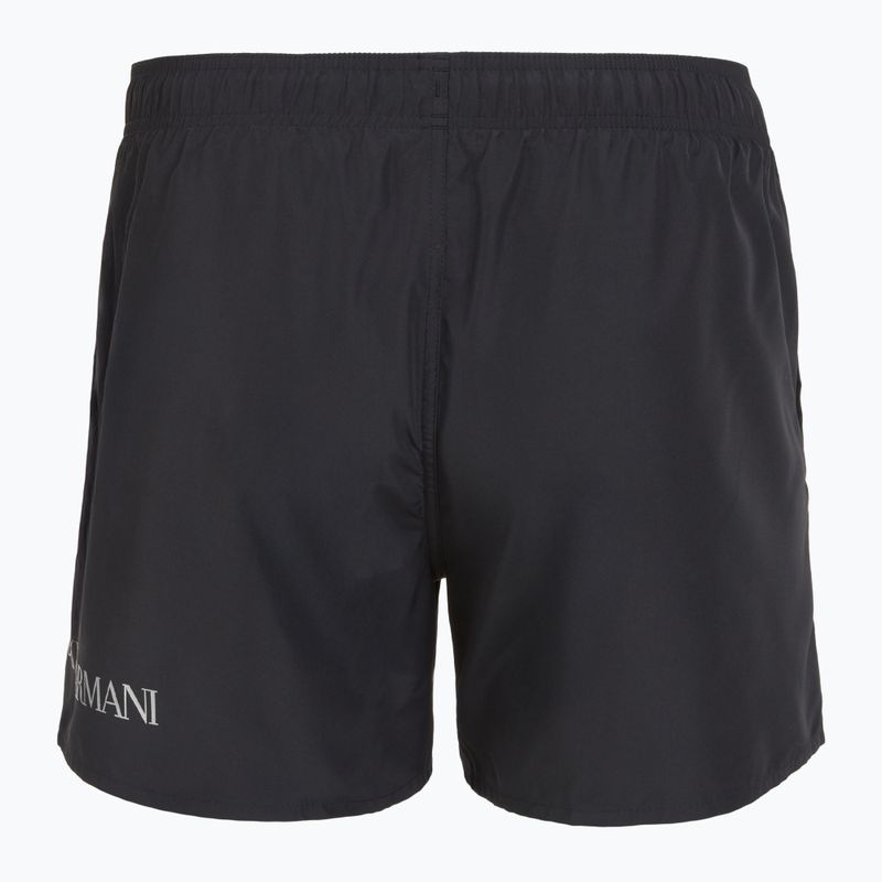 Férfi EA7 Emporio Armani Extended Logo Boxer fürdőruha fekete / ezüst 2