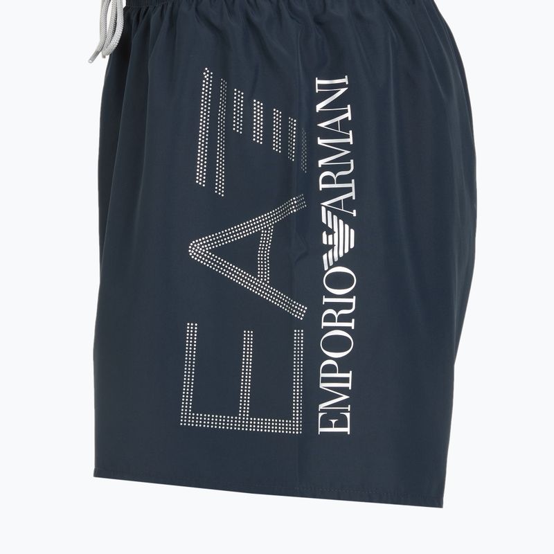 Férfi EA7 Emporio Armani úszónadrág nagyméretű logóval armani kék / ezüst 3