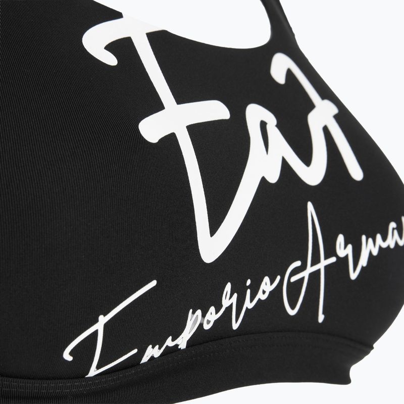 Női kétrészes fürdőruha EA7 Emporio Armani Maxi Logo Bikini felső fekete 5