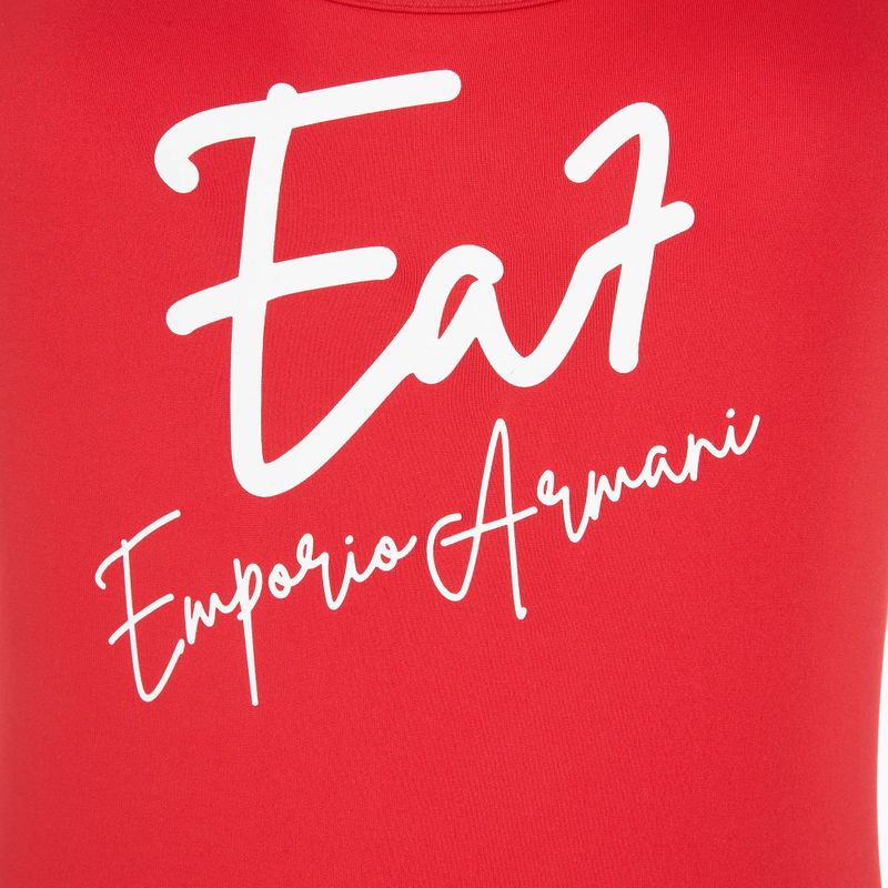 Női egyrészes fürdőruha EA7 Emporio Armani Maxi Logo One Piece verseny piros 3
