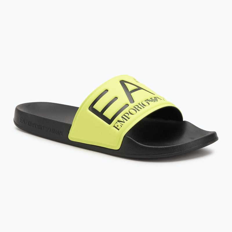 EA7 Emporio Armani vízi sportok láthatósági sárga flueo / fekete flip-flopok