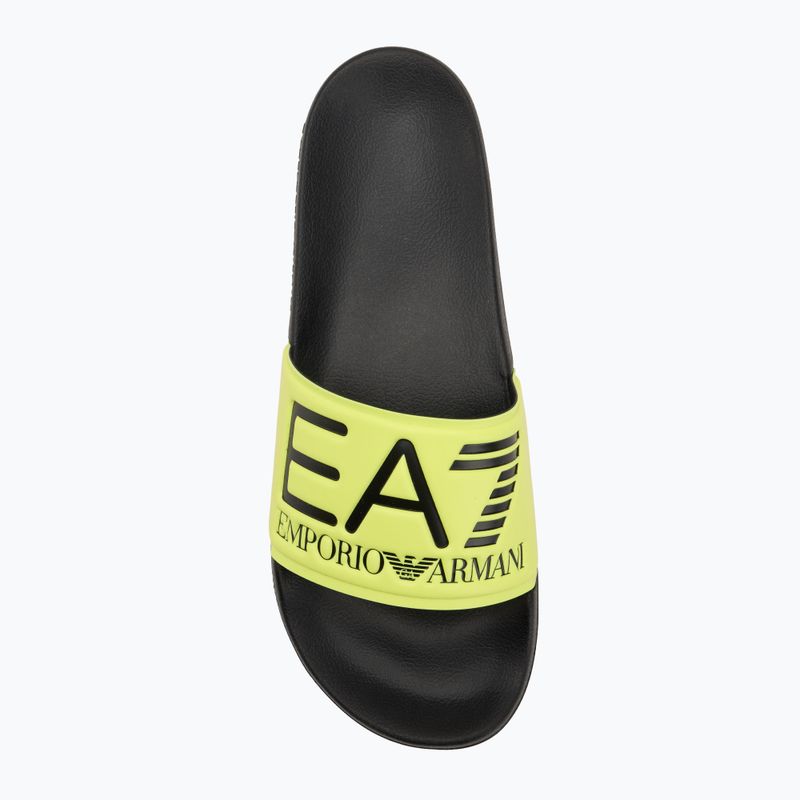 EA7 Emporio Armani vízi sportok láthatósági sárga flueo / fekete flip-flopok 5