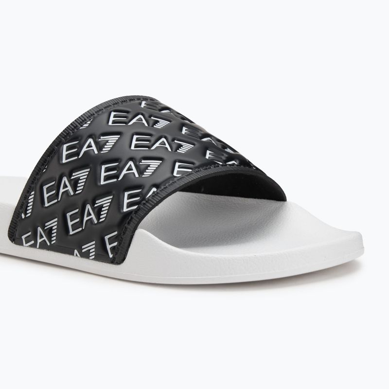 EA7 Emporio Armani Water Sports All Over fekete / fehér flip-flopok 7