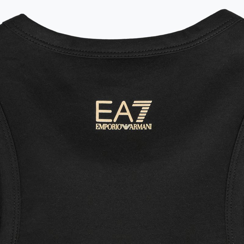 Női EA7 Emporio Armani Train Visibility Tank fekete/arany 3