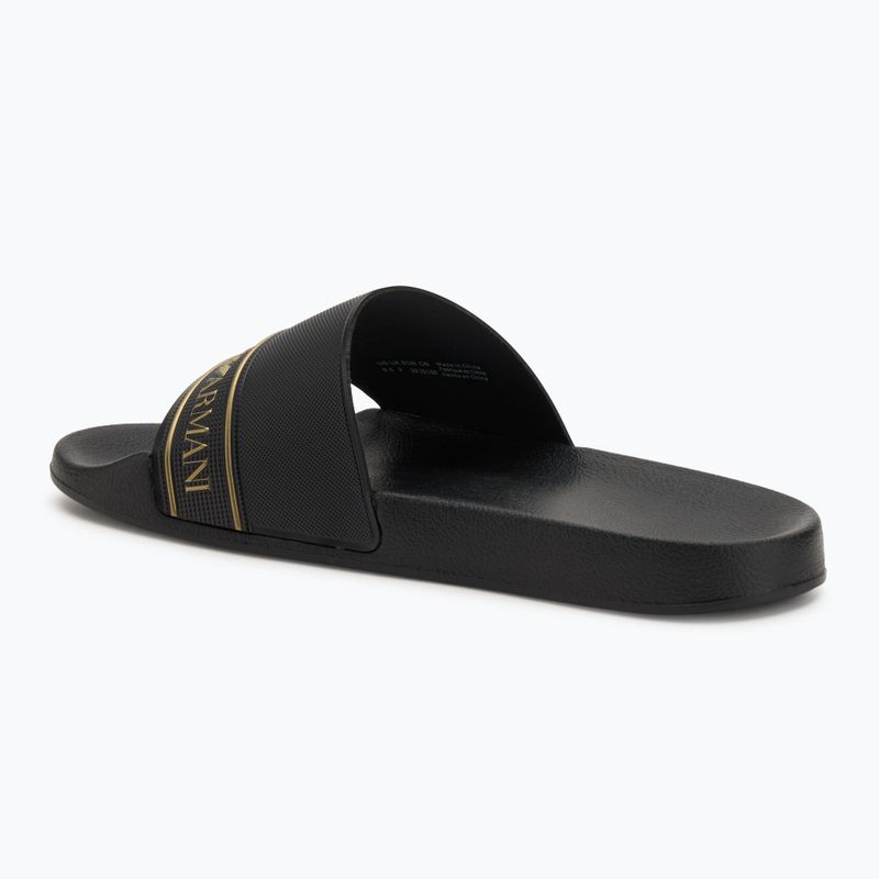 EA7 Emporio ArmaniWater Sports Tape flip-flop teljes fekete/arany színben 3