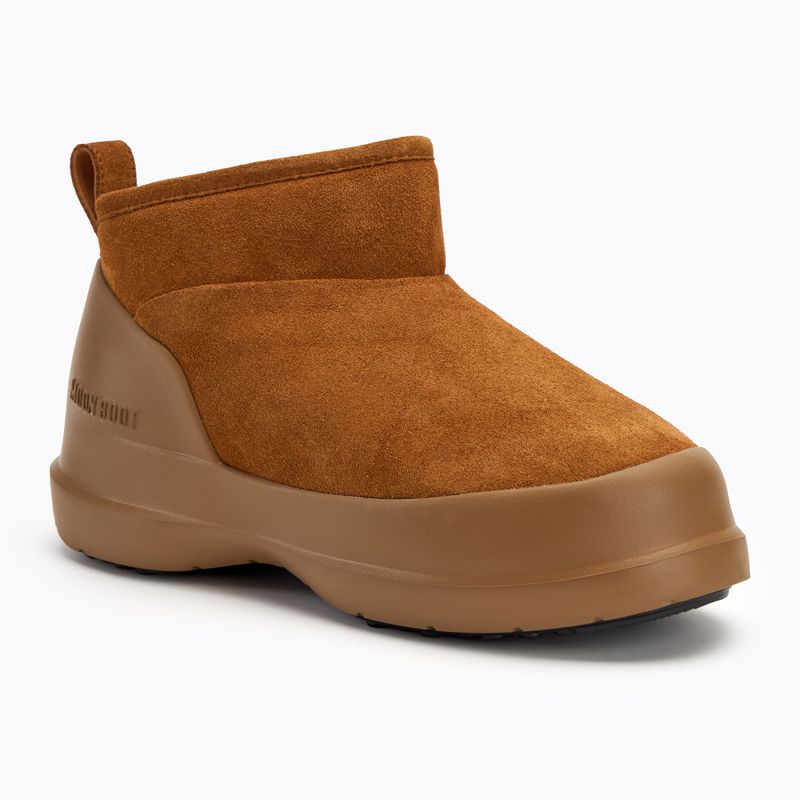 Női Moon Boot Luna Low Boot szarvasbőr cognac hó csizma