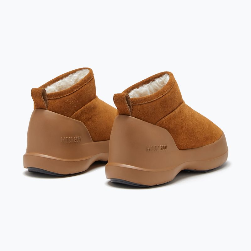 Női Moon Boot Luna Low Boot szarvasbőr cognac hó csizma 10