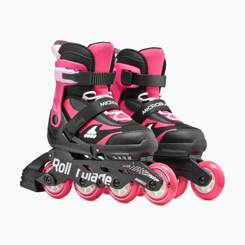 Gyerek görkorcsolya védőfelszereléssel Rollerblade Microblade Combo Jr black/pink 6