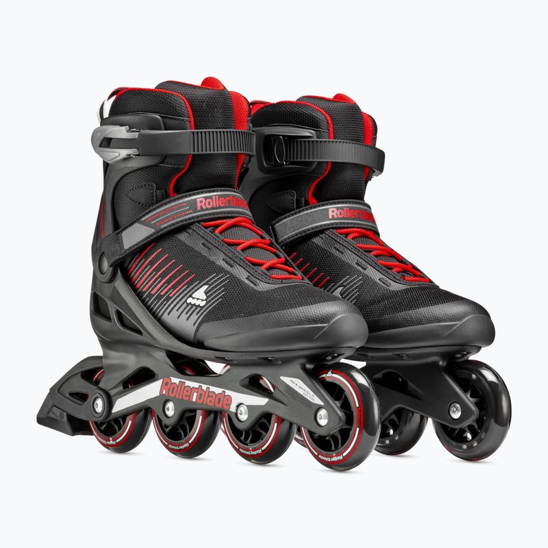 Férfi Rollerblade Zetrablade fekete/piros görkorcsolya 7