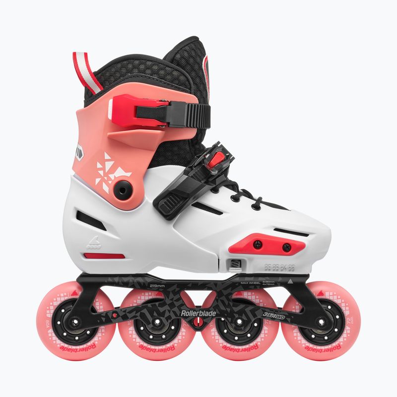 Rollerblade Apex Jr gyermek görkorcsolya platina/korall színben 2