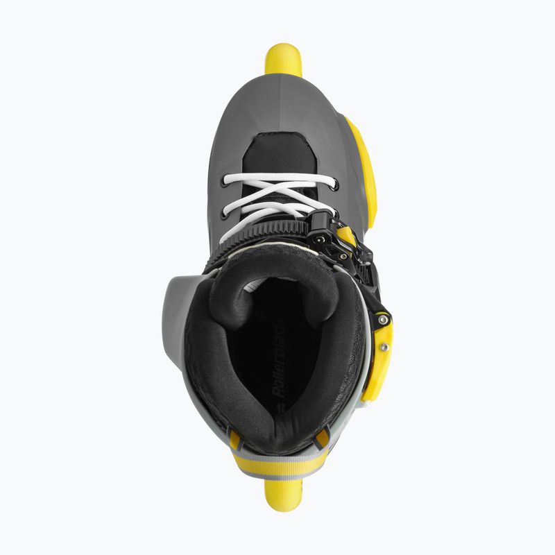 Rollerblade Apex Jr gyermek görkorcsolya szén/sárga színben 6