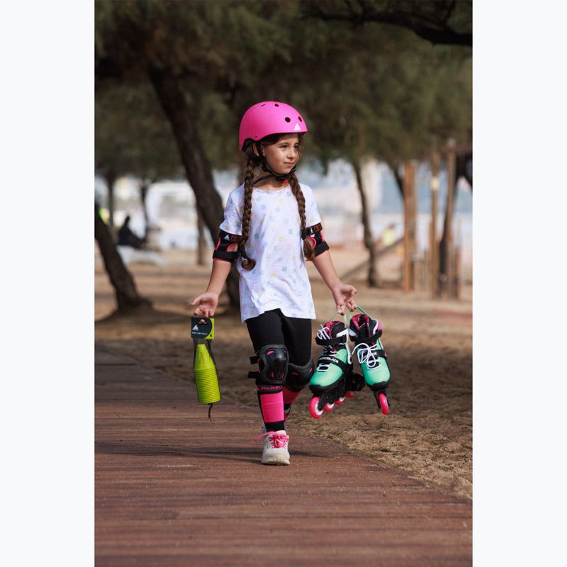 Rollerblade Microblade XT Jr gyermek görkorcsolya fekete/tengerzöld 9