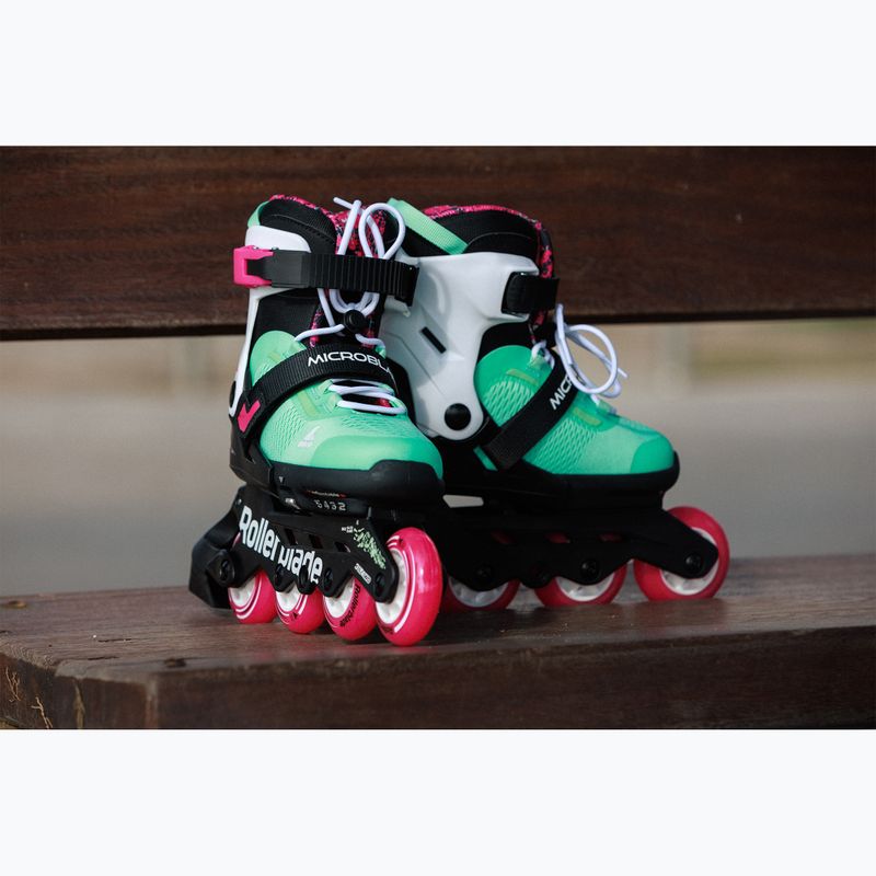 Rollerblade Microblade XT Jr gyermek görkorcsolya fekete/tengerzöld 11