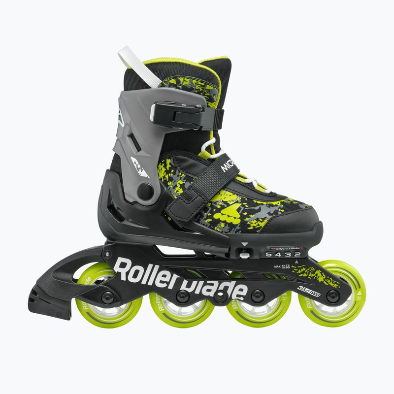 Rollerblade Microblade SL Jr gyermek görkorcsolya fekete/lime 3