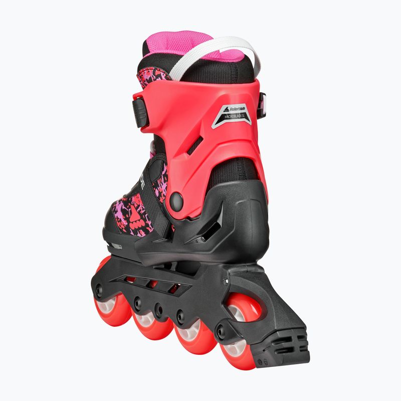 Rollerblade Microblade SL Jr gyermek görkorcsolya fekete/korall színű 6