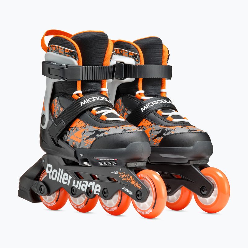 Rollerblade Microblade SL Jr gyermek görkorcsolya fekete/narancs 2