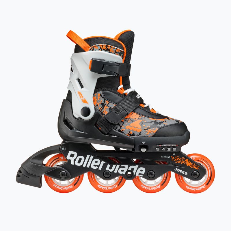 Rollerblade Microblade SL Jr gyermek görkorcsolya fekete/narancs 3