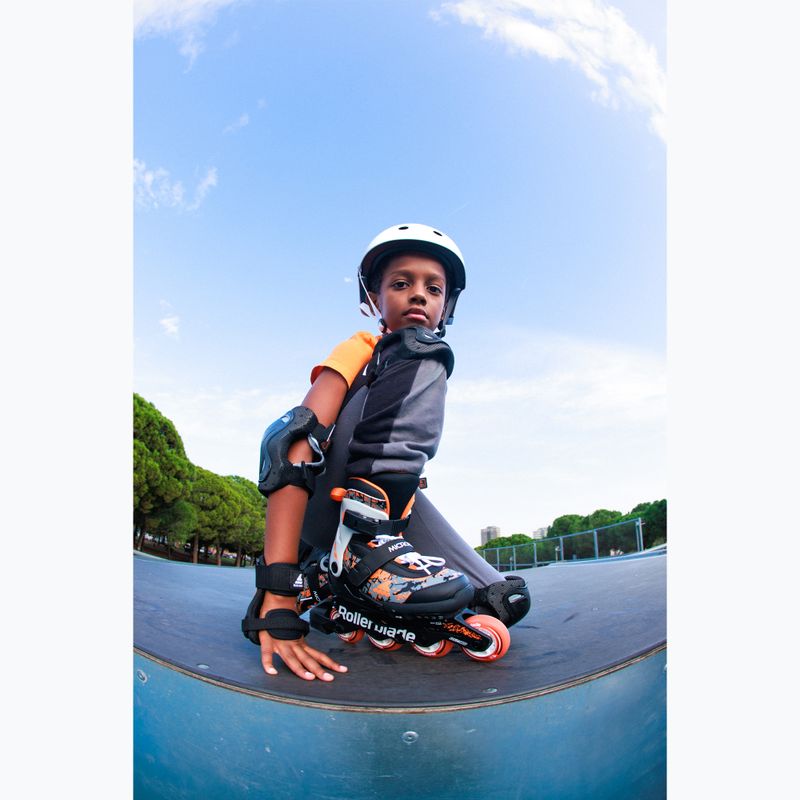 Rollerblade Microblade SL Jr gyermek görkorcsolya fekete/narancs 8