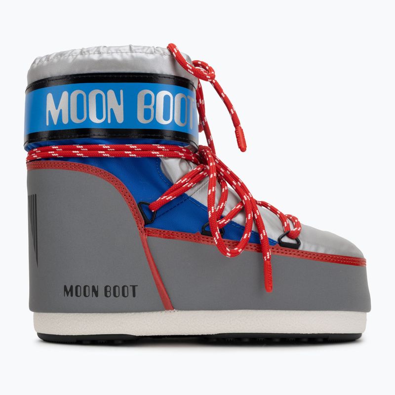 Női Moon Boot Icon Low Space Racing ezüst/kék/piros hócsizma 2