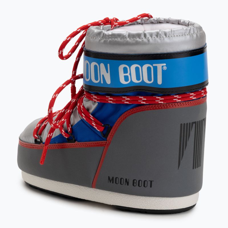 Női Moon Boot Icon Low Space Racing ezüst/kék/piros hócsizma 3