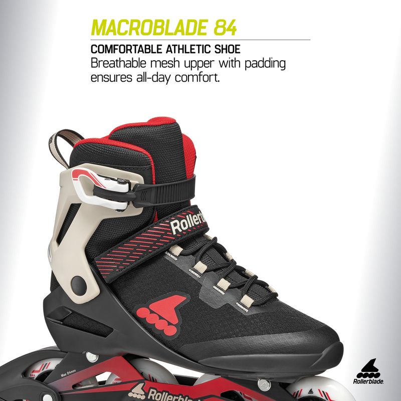 Férfi görkorcsolya Rollerblade Macroblade 84 black/sand/red 7