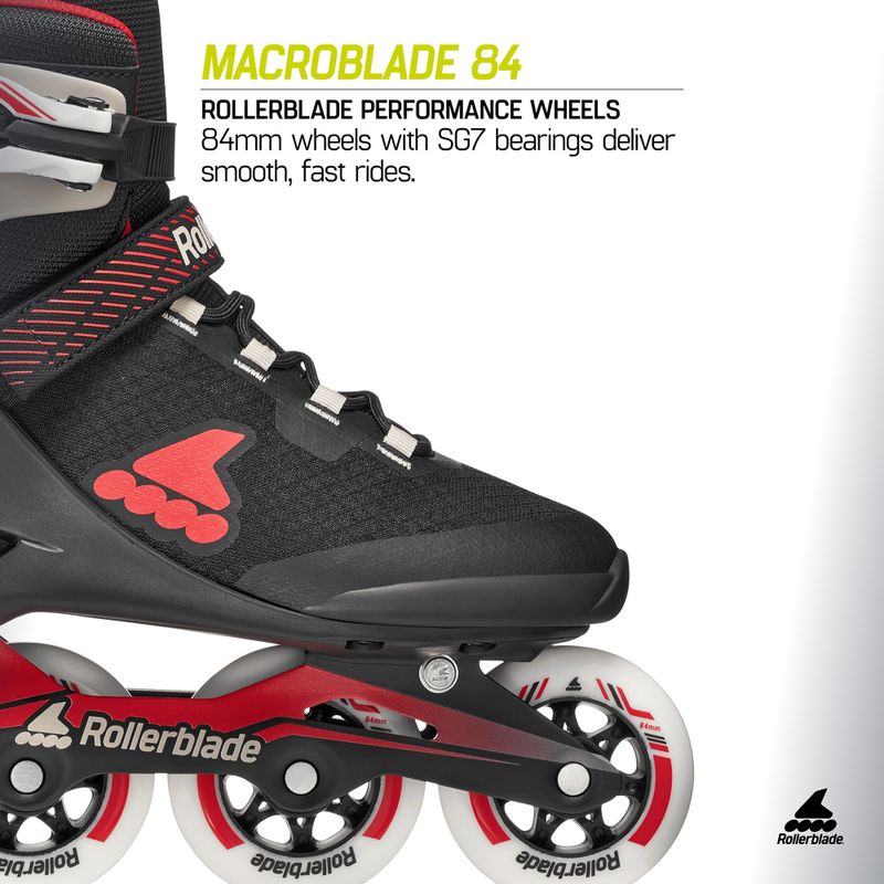 Férfi görkorcsolya Rollerblade Macroblade 84 black/sand/red 8