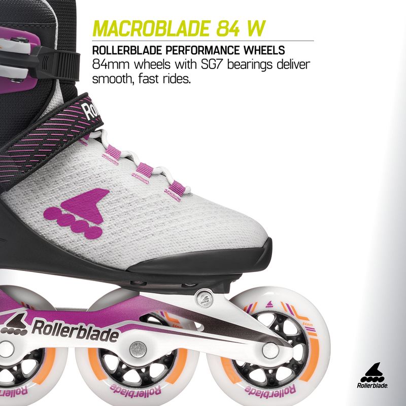 Női görkorcsolya Rollerblade Macroblade 84 W light grey/violet/orange 9
