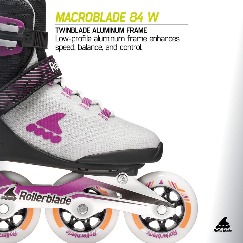 Női görkorcsolya Rollerblade Macroblade 84 W light grey/violet/orange 10