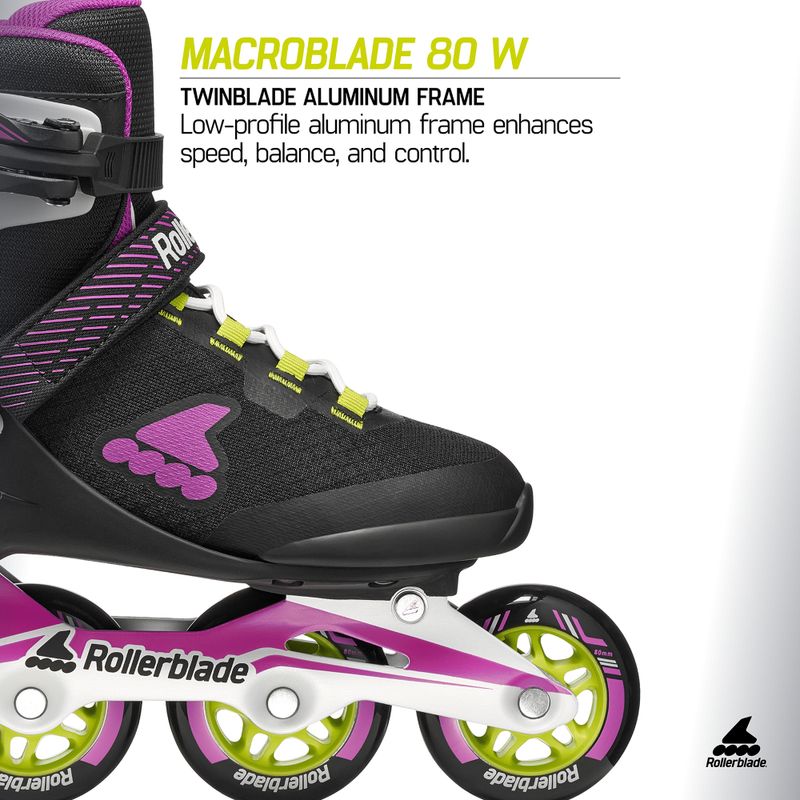 Női görkorcsolya Rollerblade Macroblade 80 W black/dark fuchsia 9