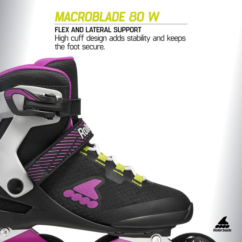 Női görkorcsolya Rollerblade Macroblade 80 W black/dark fuchsia 10