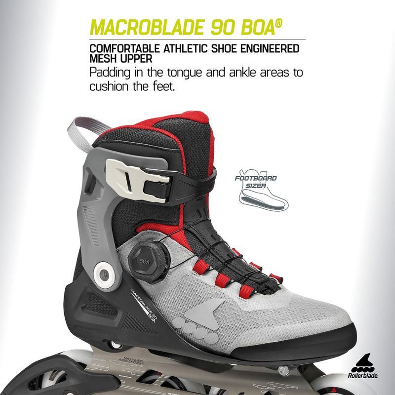 Férfi görkorcsolya Rollerblade Macroblade 90 Boa black/grey/red 8