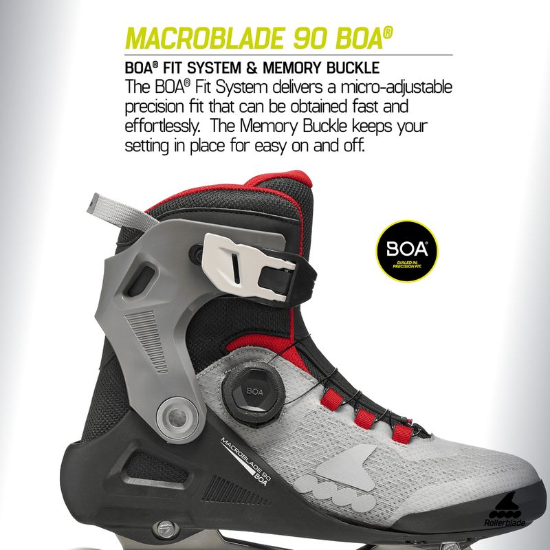 Férfi görkorcsolya Rollerblade Macroblade 90 Boa black/grey/red 10