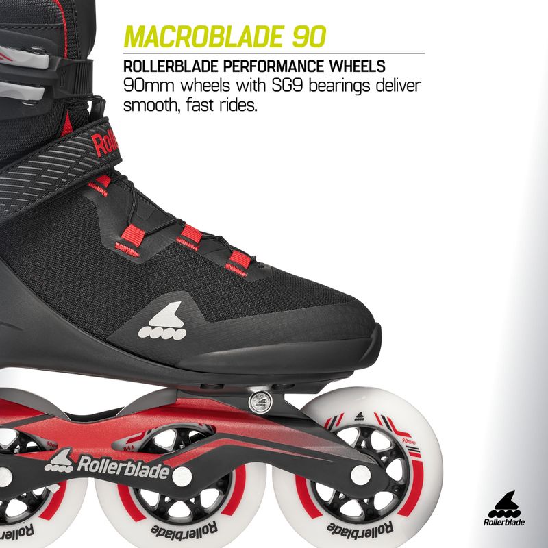 Férfi görkorcsolya Rollerblade Macroblade 90 black/red 8