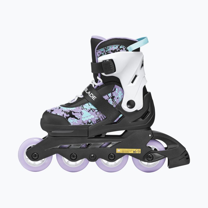 Gyerek görkorcsolya Rollerblade Microblade SL Jr black/lavender/light blue 3