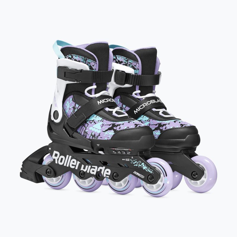 Gyerek görkorcsolya Rollerblade Microblade SL Jr black/lavender/light blue 4