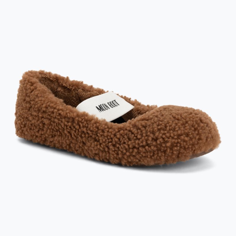 Női balerina Moon Boot Shearling Ballerina cognac