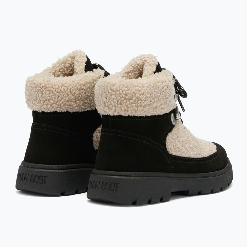 Női hótaposó Moon Boot Combat Boot Fleece black/off white 2