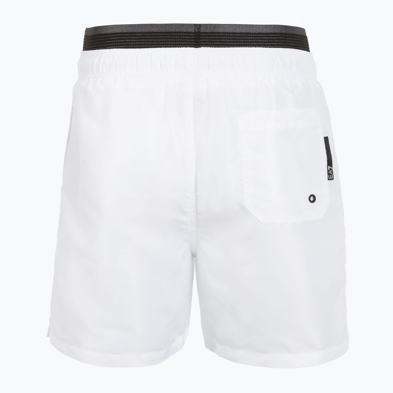 Férfi EA7 Emporio Armani Logo Tape Boxer úszónadrág fehér 2