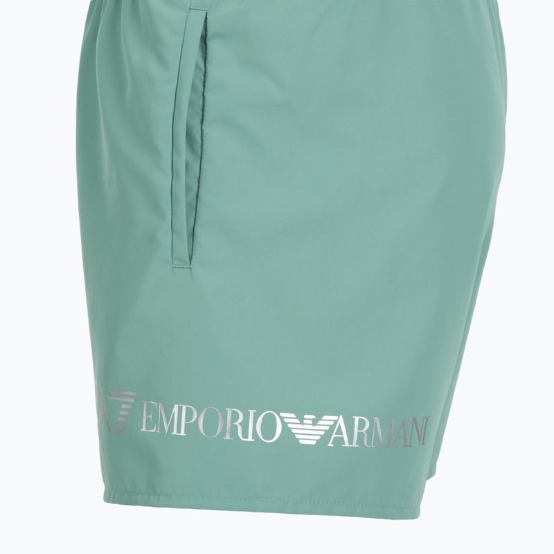 Férfi EA7 Emporio Armani Extended Logo Boxer fürdőnadrág ásványkék / ezüst 3