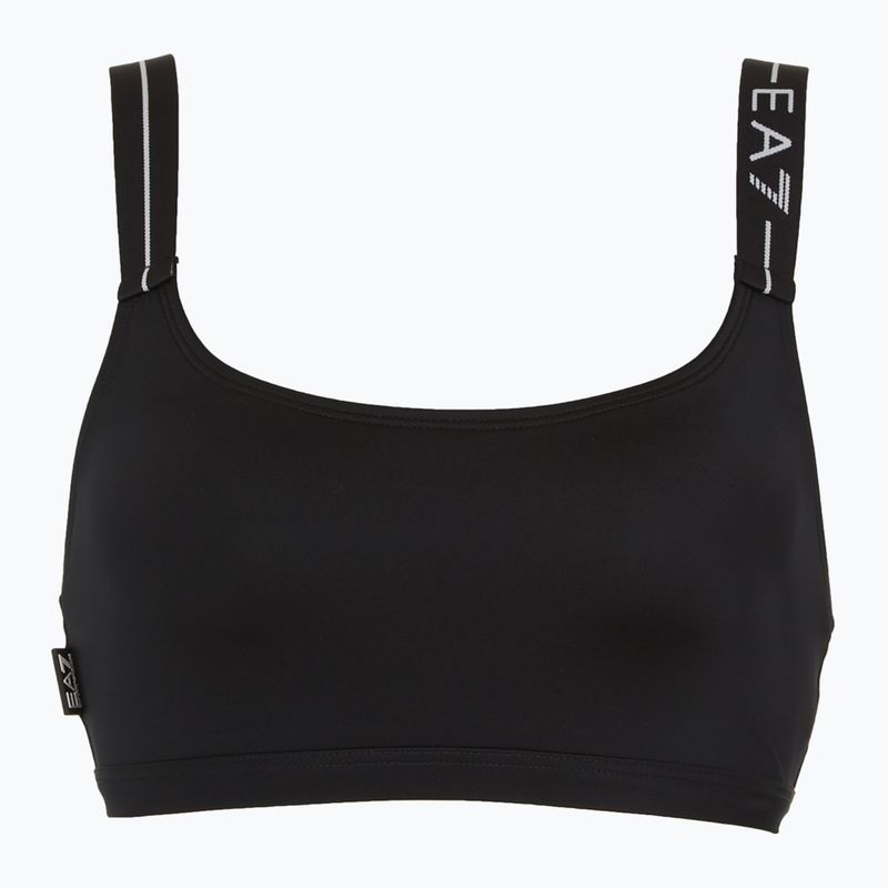 Női kétrészes fürdőruha EA7 Emporio Armani Logo Tape Bikini felső fekete 3
