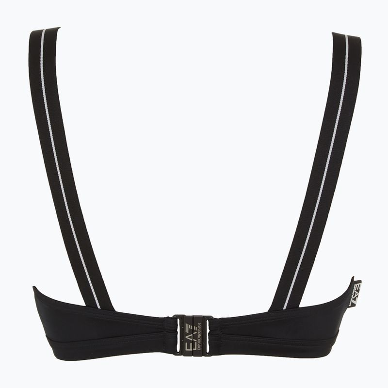 Női kétrészes fürdőruha EA7 Emporio Armani Logo Tape Bikini felső fekete 4