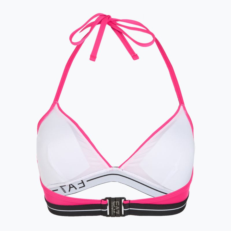 Női kétrészes fürdőruha EA7 Emporio Armani Logo Tape Bikini Triangle neon rózsaszín 4