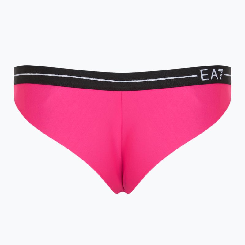 Női kétrészes fürdőruha EA7 Emporio Armani Logo Tape Bikini Triangle neon rózsaszín 7