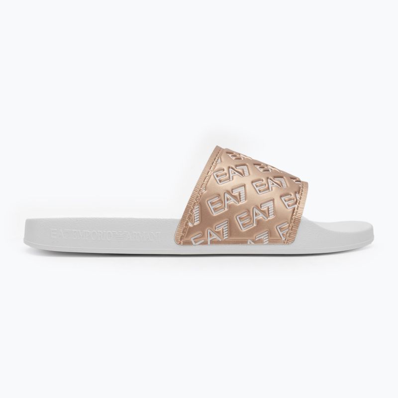 EA7 Emporio Armani Water Sports All Over fehér / rózsaarany flip-flopok 2