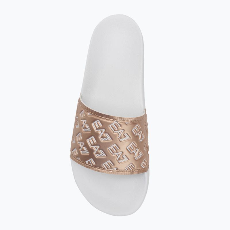 EA7 Emporio Armani Water Sports All Over fehér / rózsaarany flip-flopok 5