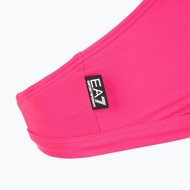Női kétrészes fürdőruha EA7 Emporio Armani Logo Tape Bikini Top neon rózsaszínű 5