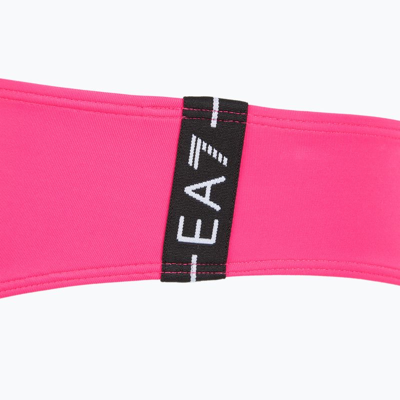 Női kétrészes fürdőruha EA7 Emporio Armani Logo Tape Bikini Top neon rózsaszínű 8