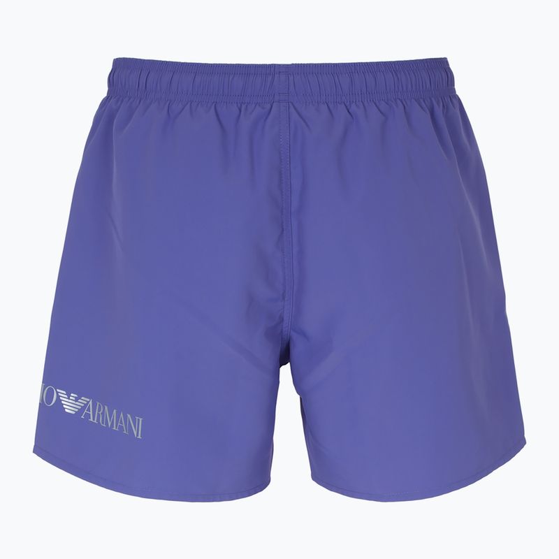 Férfi EA7 Emporio Armani Extended Logo Boxer fürdőnadrág korzikai kék / ezüst